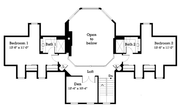 Victorian Floor Plan - Upper Floor Plan #930-215