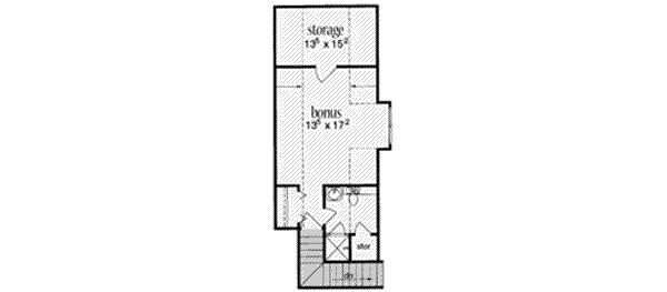 Home Plan - Southern Floor Plan - Upper Floor Plan #36-449