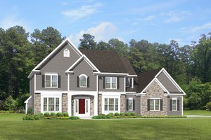 Home Plan - Exterior - Front Elevation for Colonial House Plan #1010-95 - 4 bed, 2.5 bath