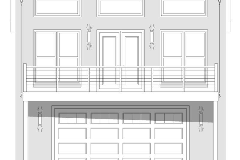 House Plan Design - Exterior - Front Elevation 3 for Contemporary House Plan #932-1395 - 2 bed, 2 bath