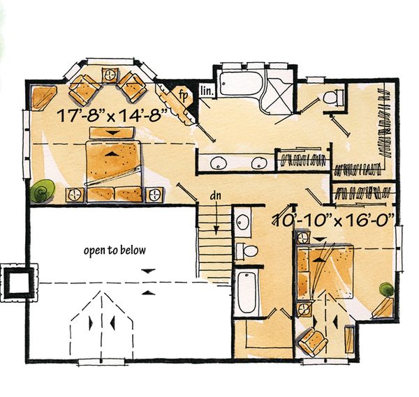 Dream House Plan - Log Floor Plan - Upper Floor Plan #942-18