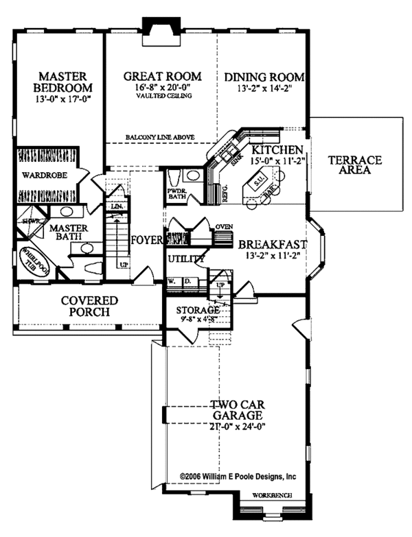 Architectural House Design - Country Floor Plan - Main Floor Plan #137-335