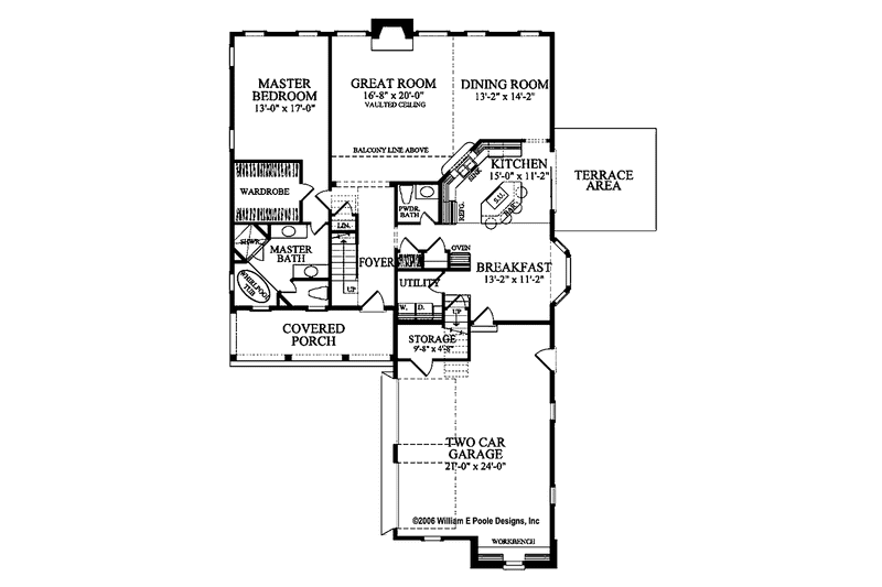 Dream House Plan - Floor Plan - Main Floor for Country House Plan #137-335 - 3 bed, 3.5 bath