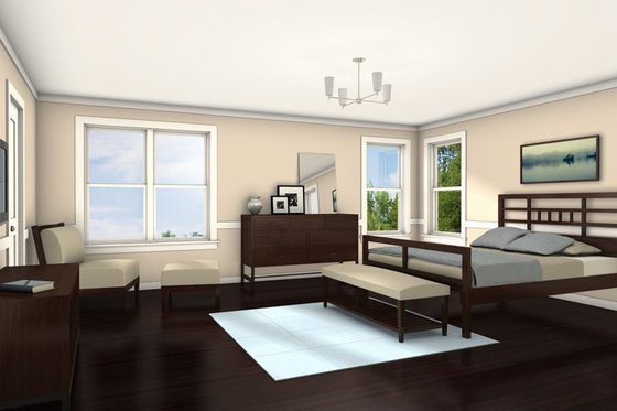 Interior - Master Bedroom for Farmhouse House Plan #497-63 - 3 bed, 2.5 bath