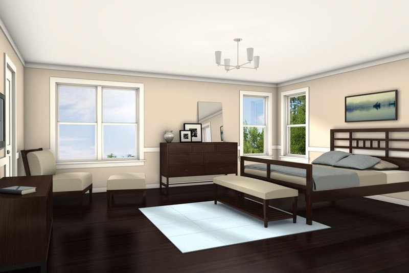 House Blueprint - Interior - Master Bedroom for Farmhouse House Plan #497-63 - 3 bed, 2.5 bath