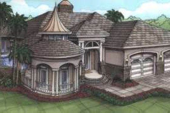 Exterior - Front Elevation for Colonial House Plan #115-170 - 2 bed, 3 bath