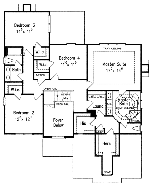 Home Plan - European Floor Plan - Upper Floor Plan #927-404