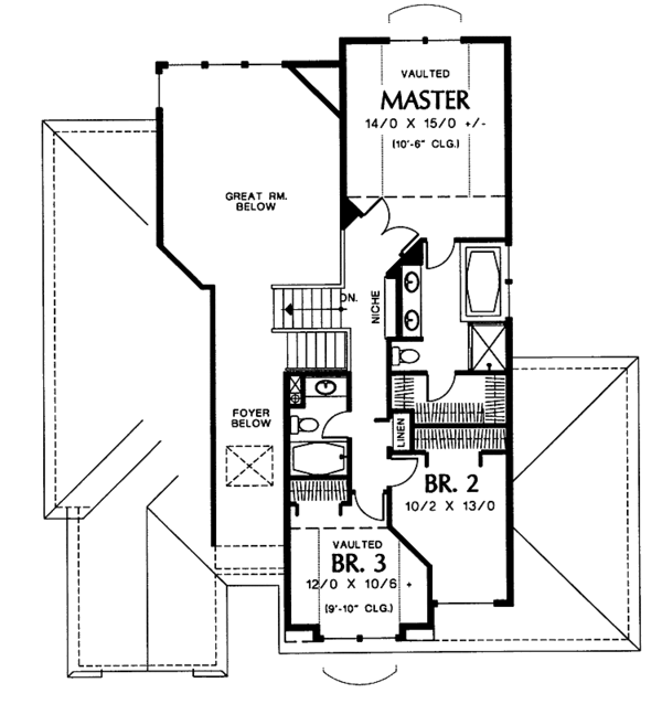 House Plan Design - Contemporary Floor Plan - Upper Floor Plan #48-744