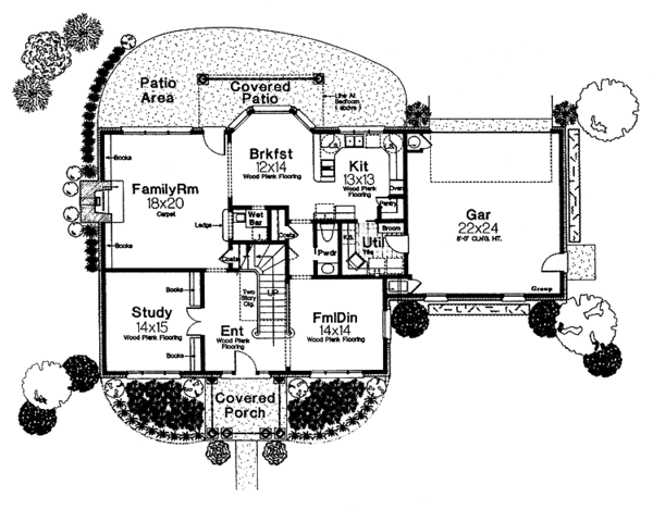 Home Plan - Colonial Floor Plan - Main Floor Plan #310-1022