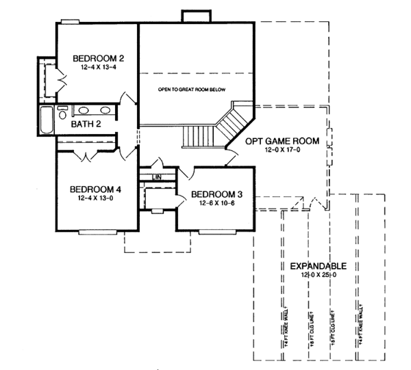 Dream House Plan - Traditional Floor Plan - Upper Floor Plan #952-86