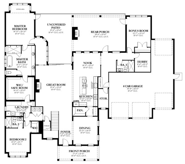 Dream House Plan - Traditional Floor Plan - Main Floor Plan #1058-226