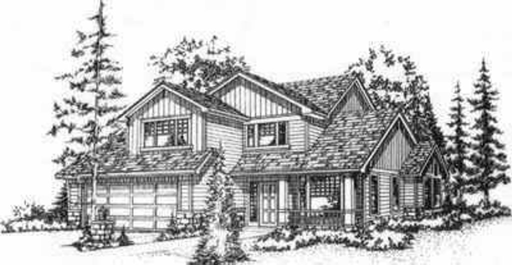 Exterior - Front Elevation 2 for Traditional House Plan #78-194 - 3 bed, 2.5 bath