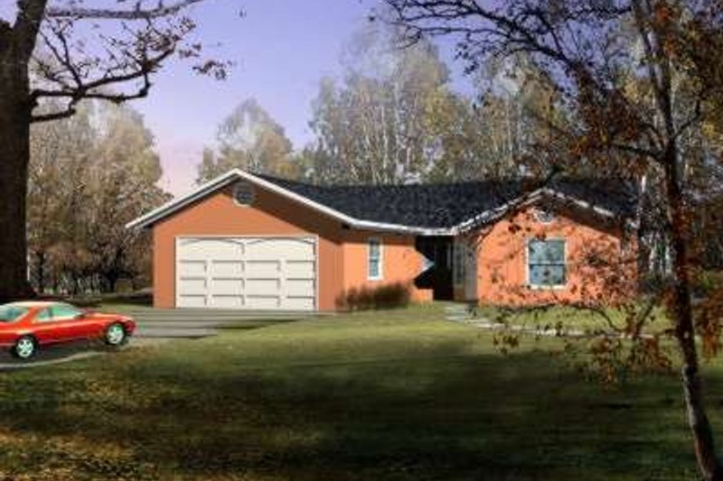 Architectural House Design - Ranch Exterior - Front Elevation Plan #1-286