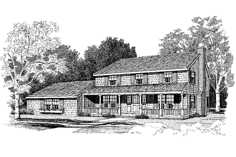 House Blueprint - Country Exterior - Front Elevation Plan #314-242