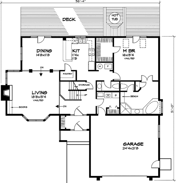 House Plan Design - Contemporary Floor Plan - Main Floor Plan #320-604