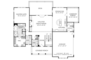 Floor Plan - Main Floor for Colonial House Plan #927-969 - 3 bed, 3.5 bath