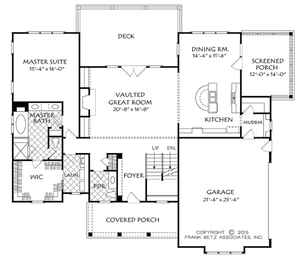 Architectural House Design - Colonial Floor Plan - Main Floor Plan #927-969