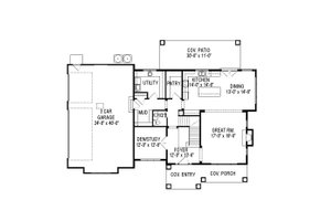 Floor Plan - Main Floor for Craftsman House Plan #920-74 - 6 bed, 3.5 bath