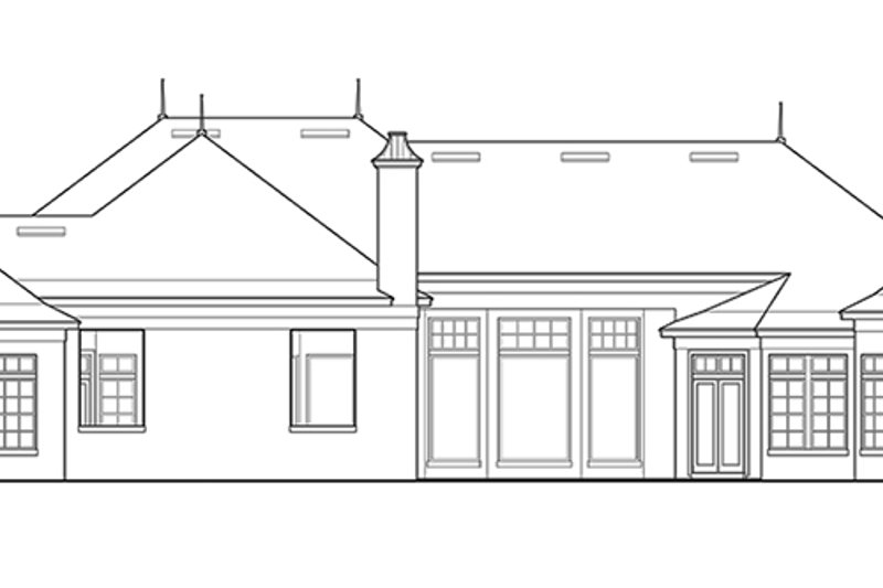 Dream House Plan - Exterior - Rear Elevation for European House Plan #417-816 - 5 bed, 6.5 bath