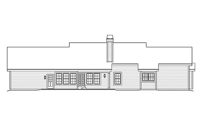 Home Plan - Exterior - Rear Elevation for Farmhouse House Plan #57-373 - 3 bed, 2 bath