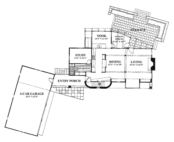 Dream House Plan - Craftsman Floor Plan - Upper Floor Plan #961-2