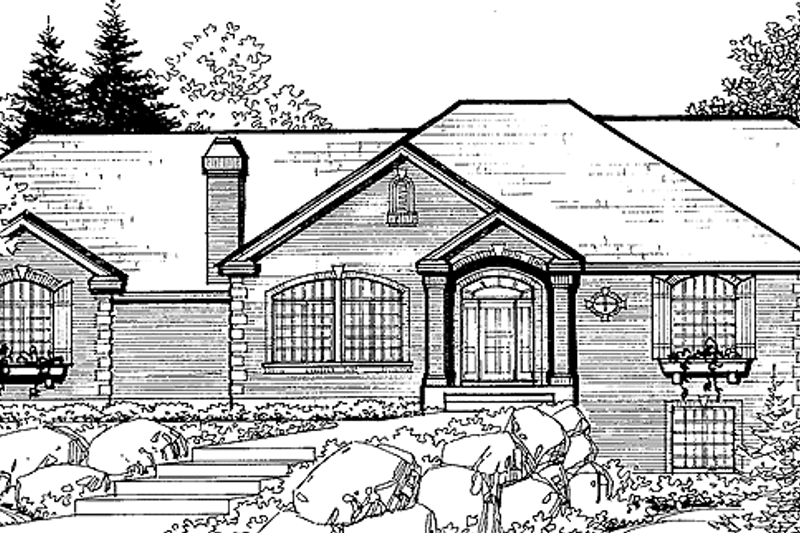 Home Plan - Country Exterior - Front Elevation Plan #308-285
