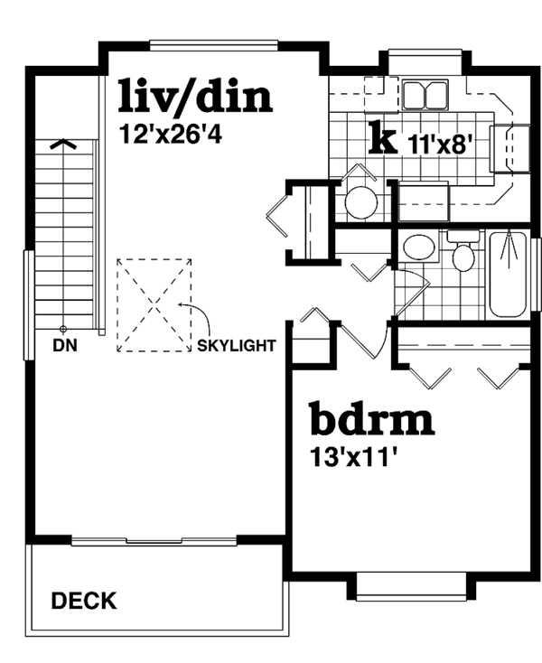 House Blueprint - Country Floor Plan - Upper Floor Plan #47-1079