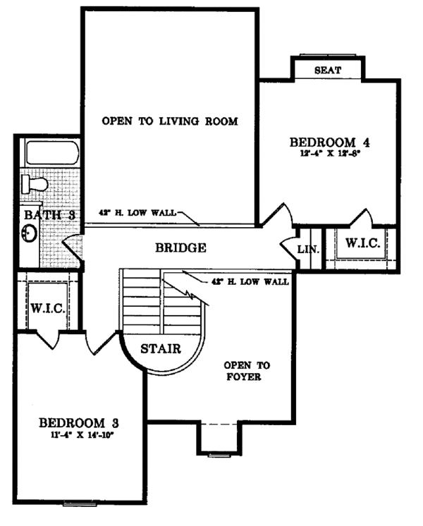 Dream House Plan - Traditional Floor Plan - Upper Floor Plan #952-6