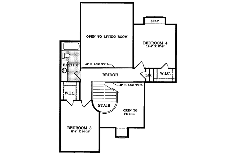 Home Plan - Floor Plan - Upper Floor for Traditional House Plan #952-6 - 4 bed, 3.5 bath