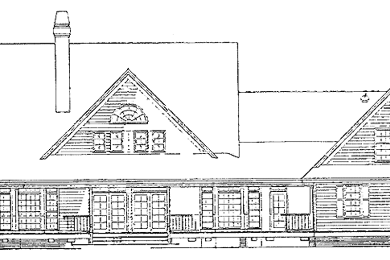 Home Plan - Exterior - Rear Elevation for Country House Plan #929-286 - 4 bed, 3.5 bath