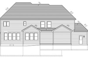 Exterior - Rear Elevation for Craftsman House Plan #1010-93 - 4 bed, 2.5 bath