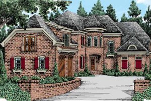 Country Exterior - Front Elevation Plan #927-439