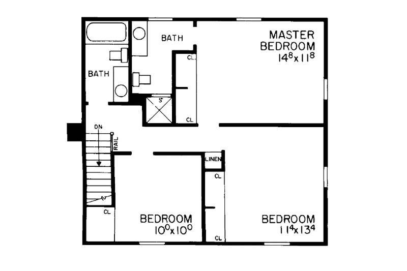 House Blueprint - Floor Plan - Other Floor for Country House Plan #72-571 - 4 bed, 2.5 bath