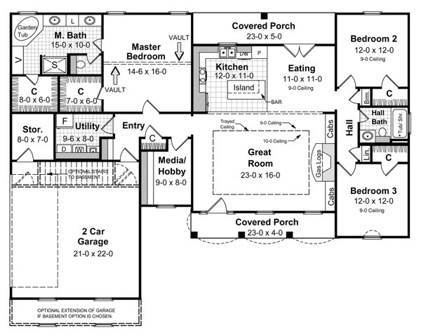 House Blueprint - Farmhouse Floor Plan - Main Floor Plan #21-510