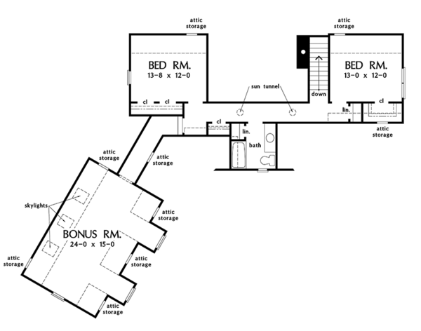 Architectural House Design - Craftsman Floor Plan - Upper Floor Plan #929-973