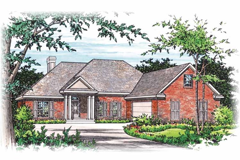 Architectural House Design - Colonial Exterior - Front Elevation Plan #15-295