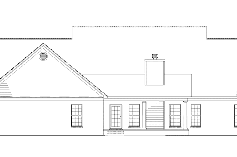 Dream House Plan - Exterior - Rear Elevation for Traditional House Plan #17-2780 - 4 bed, 3 bath