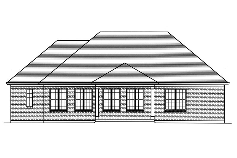 Dream House Plan - Exterior - Rear Elevation for Ranch House Plan #46-881 - 3 bed, 2.5 bath