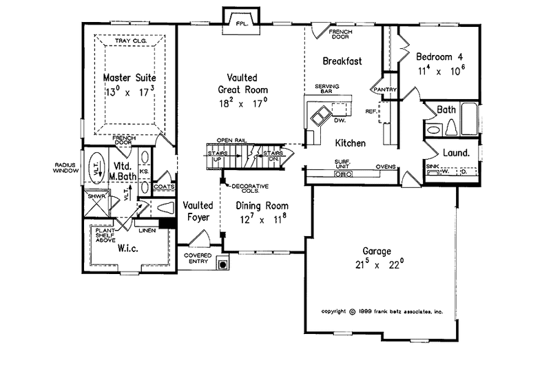 House Blueprint - Floor Plan - Main Floor for Traditional House Plan #927-777 - 4 bed, 3 bath