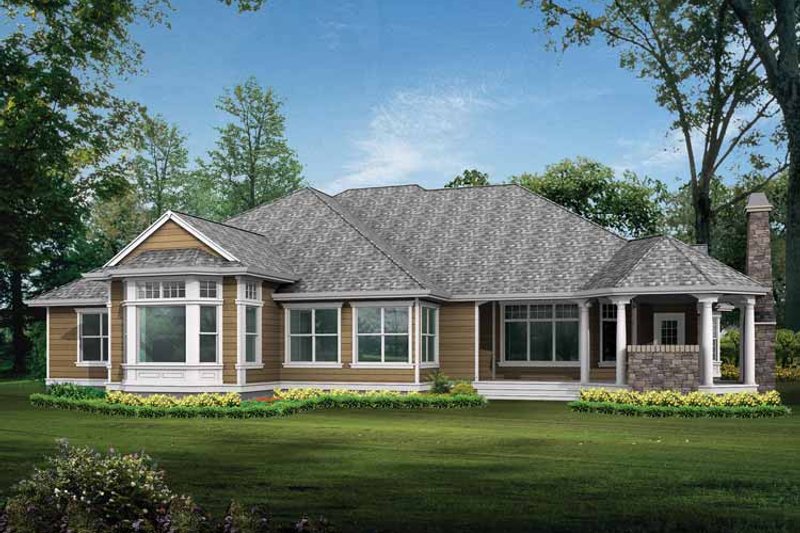 House Design - Exterior - Rear Elevation for Craftsman House Plan #132-278 - 4 bed, 3 bath