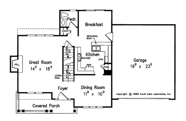 House Design - Country Floor Plan - Main Floor Plan #927-748