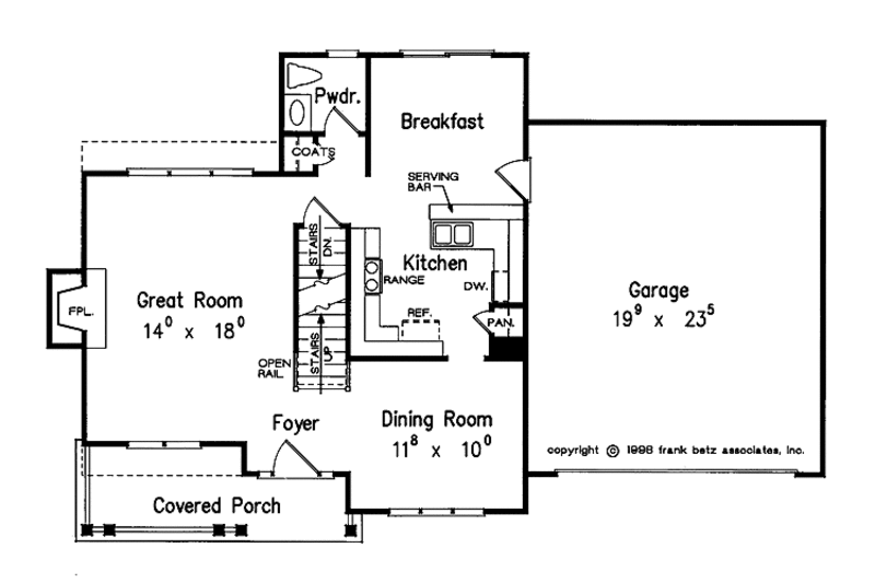 Country Style House Plan - 3 Beds 2.5 Baths 1531 Sq/Ft Plan #927-748 ...