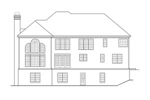Exterior - Rear Elevation for Classical House Plan #927-605 - 5 bed, 4.5 bath