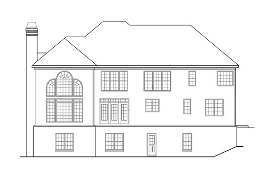 Exterior - Rear Elevation for Classical House Plan #927-605 - 5 bed, 4.5 bath