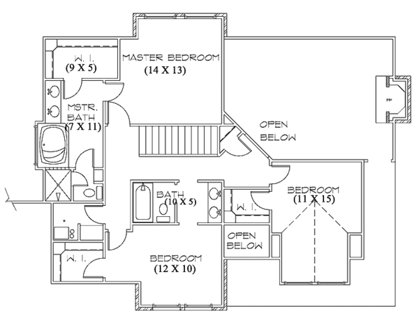 Dream House Plan - Country Floor Plan - Upper Floor Plan #945-34