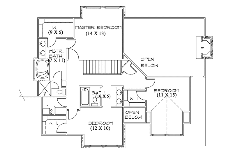 Home Plan - Floor Plan - Upper Floor for Country House Plan #945-34 - 3 bed, 2.5 bath