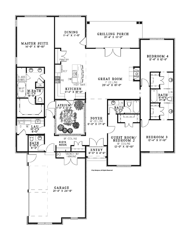 Home Plan - European Floor Plan - Main Floor Plan #17-3330