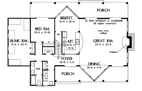 Architectural House Design - Country Floor Plan - Main Floor Plan #929-269