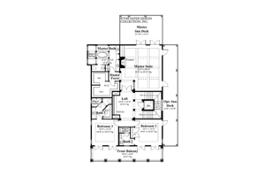 Floor Plan - Upper Floor for Classical House Plan #930-400 - 3 bed, 3.5 bath