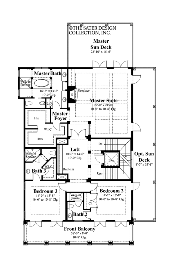 Home Plan - Classical Floor Plan - Upper Floor Plan #930-400